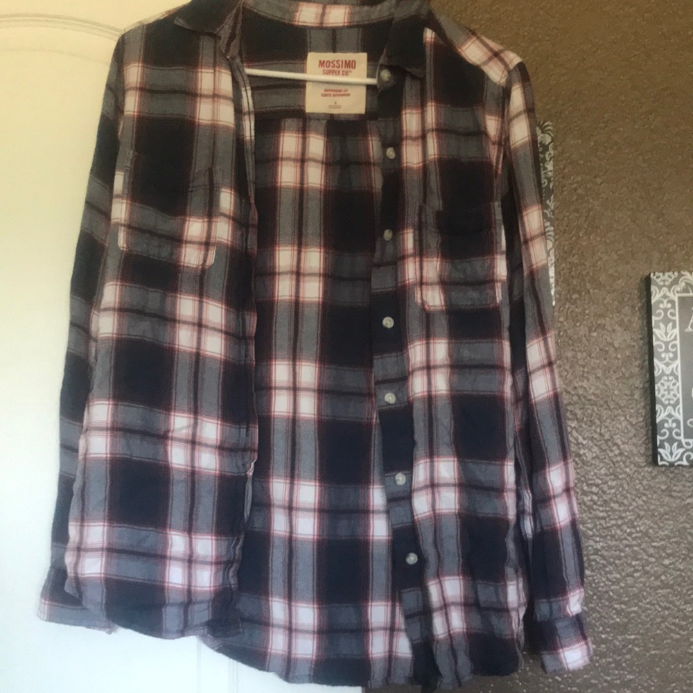 Blue and red plaid shirt